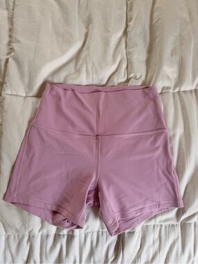 Lululemon Align No Line High-Rise Shorts 4” Pink Pearl Size 4